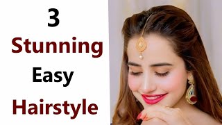 3 Easy Stunning hairstyle  New hairstyle  hairstyle for girls  stylish hairstyle [upl. by Yenitirb]