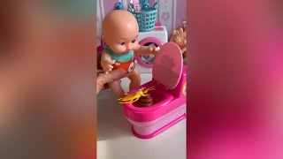 Satisfying with Unboxing amp Review Miniature Funny Toilet Baby Set Toys  ASMR Videos [upl. by Attirehs]