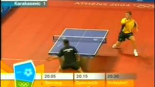 2004 Olympics  Athens msR32 Waldner JanOve Vs Karakasevic Alexander Full Match [upl. by Linzy]