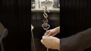 How to CORRECTLY setup a Gambrel and Pulley Hoist from Harbor Freight shorts diy [upl. by Llerej631]