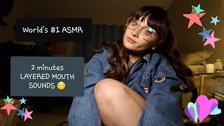 ASMR  2 Minutes Extremely Fast layered mouth sounds Spanish amp English trigger words 😊 [upl. by Ahsenad973]