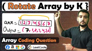 Rotate array by k positions in Java  Leetcode problems and solutions [upl. by Zara]