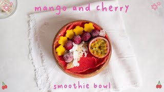 Mango and Cherry Smoothie Bowl  No Banana [upl. by Lorianna]