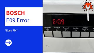 Bosch Dryer Error E09 Fault Repair [upl. by Eldreeda]