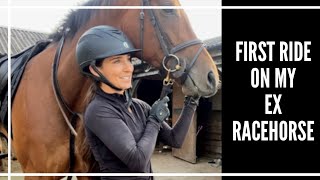 Retraining a Racehorse  First Ride  Why my Horses are Barefoot [upl. by Samohtnhoj912]