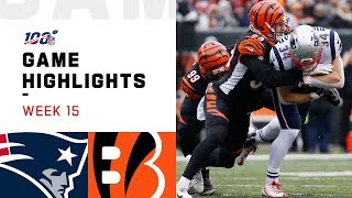 Patriots vs Bengals Week 15 Highlights  NFL 2019 [upl. by Eniwtna]