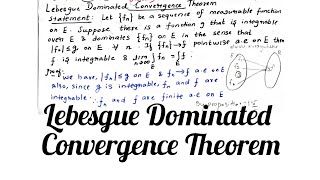 Lebesgue Dominated Convergence Theorem [upl. by Annaear821]