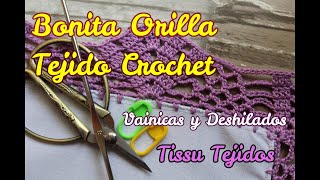 ORILLA PARA SERVILLETASFACILPASO A PASOGANCHILLOCROCHETTissuTejidos [upl. by Ahsinav]