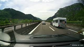 Pazzo alla guida in Autostrada A22 Brennero [upl. by Atinihc723]