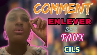 COMMENT ENLEVER SES FAUX CILS [upl. by Ived]