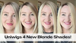 Uniwigs 4 New Blonde Shades  Hair Topper [upl. by Yelrahc]