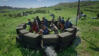 Wapiti Indians Attack US Army Squad Indian Wars Red Dead Redemption 2 [upl. by Aiouqahs543]