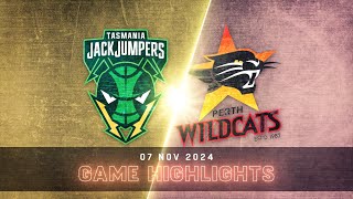 NBL Mini Perth Wildcats vs Tasmania JackJumpers  Extended Highlights [upl. by Arymahs870]