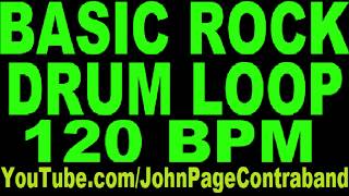 Basic Rock Drum Beat 120 bpm for Guitar and Bass Loop Play Along Jam [upl. by Yltsew330]