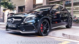 Mercedes  Benz GLA 45 AMG 4Matic Turbo  381 cv  2016  Negro Cosmos  Auto Exclusive Barcelona [upl. by Lia]