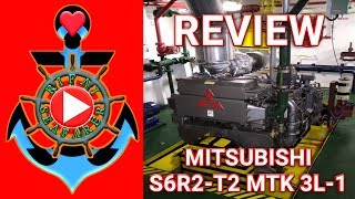 MITSUBISHI S6R2T2 MTK 3L1  Pacific Tugboat Review Engine [upl. by Gold158]