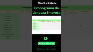 Planilha Cronograma de Limpeza Empresa Gratuita [upl. by Youngran]