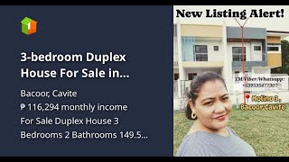 3bedroom Duplex House For Sale in Bacoor Cavite [upl. by Manville]