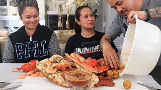 SEAFOOD BOIL MUKBANG WITH MARITES SISTER [upl. by Pilihp361]