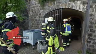 IdarOberstein 2024 Die Brandschutzübung in der Felsenkirche [upl. by Ahsirtap]