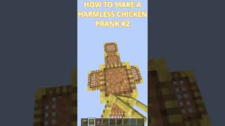 How to make a Harmless chicken prank in Minecraft 2  shorts [upl. by Dnaletak]