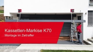 Montage einer WAREMA KassettenMarkise K70 Zeitraffer [upl. by Eusadnilem]