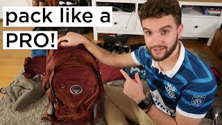 How to PACK A BACKPACK for TRAVELING TO EUROPE  PACK LIKE A PRO [upl. by Ailegnave390]