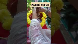 ganpati visarjan at home 🙏☺️ganesha ganeshavisarjan shortsfeed shorts viralvideo ganpatibappa [upl. by Bej]