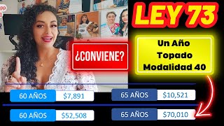 Ley 73 ¿Conviene 1 año de Modalidad 40 topado [upl. by Cristionna]