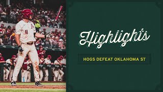 Razorback Baseball Highlights Hogs Defeat Oklahoma State [upl. by Anura63]