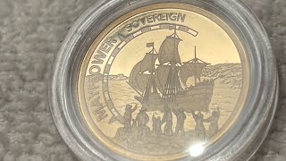 Mayflower Sovereign Proof Gold Thanksgiving Tribute coincollecting gold HattonsofLondon [upl. by Sydel]