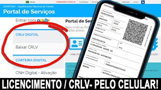 LICENCIAMENTO  CRLV  COMO E ONDE IMPRIMIR O DOCUMENTO DIGITAL PORTAL DE SERVIÇOS DO DENATRAN [upl. by Sajet]