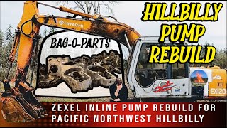 Zexel ASize Inline Fuel Pump Rebuild for PacificNorthwestHillbilly Hitachi EX1202 Excavator 4BD1T [upl. by Odysseus378]