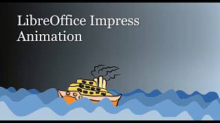 LibreOffice Impress How to make a Motion Path Animation [upl. by Kreiner895]