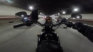 Harley Davidson Iron 883 POV Boston  Testing GoPro Chest Mount [upl. by Eboj446]