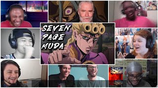 7 PAGE MUDA GIORNO VS CIOCCOLATA Reaction Mashup JoJos Bizarre Adventure Part 5 Episode 31 [upl. by Ahsaret387]