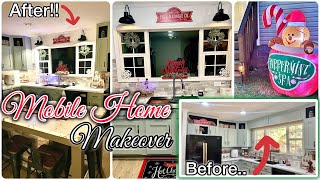 ✨MOBILE HOME MAKEOVER  🎄CHRISTMAS YARD DECORATE WITH ME diyhomeprojects [upl. by Shamma886]