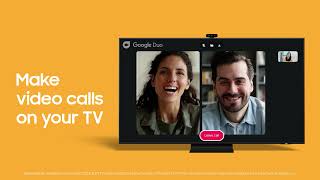 Make calls on the big screen with Google Duo  Samsung [upl. by Ahsik]