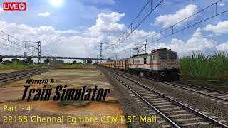 Journey in 22158 Chennai Egmore Csmt Sf Mail With Wap7 With Utkrisht Coaches  Msts Gameplay [upl. by Davenport275]