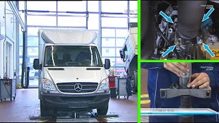 MercedesBenz Sprinter So wechselst du das Gelenkwellenzwischenlager  W906 [upl. by Hueston]