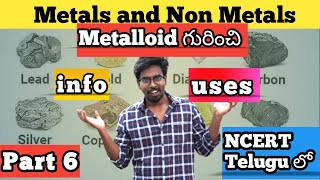 Metalloid detailed explanationmetal and non metals NCERT part 6 [upl. by Luar877]