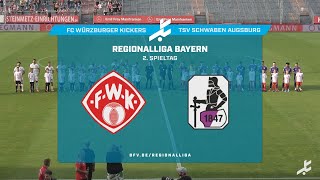 FünfMinutenSpektakel inklusive drei Treffer bei Würzburg vs Schwaben Augsburg [upl. by Eellek269]