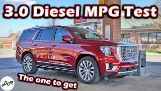 2021 GMC Yukon Denali Duramax Diesel – MPG Test  Realworld Highway Range [upl. by Carson]