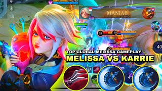 META MELISSA VS KARRIE IN GOLDLANE  BEST BUILD MELISSA 2024 MOBILE LEGENDS [upl. by Tory216]