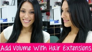 How To Add Volume With Hair Extensions  Volumizer  Instant Beauty ♡ [upl. by Auqinimod]