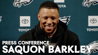 Saquon Barkley Introductory Eagles Press Conference [upl. by Ahsinan]