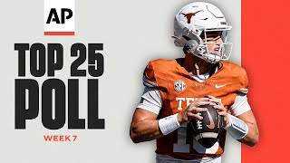 AP Top 25 Poll Released Texas RETURNS to No 1 Alabama DROPS 6 spots after SHOCKING loss [upl. by Elatsyrc]