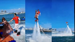 Flyboard Ride Is So Fun 😜😎 Sister Really Enjoying This Fly [upl. by Pattin504]