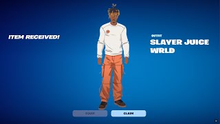 How To Get juice wrld Skin in fortnite Now Free Slayer juice wrld skin [upl. by Auqenat495]