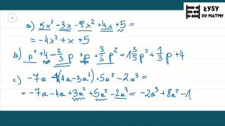 8 klasa przekształcenia algebraiczne dużo przykładów z GWO matematyka z plusem [upl. by Tuck]